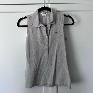 Lacoste sleeveless polo with matching color croc
